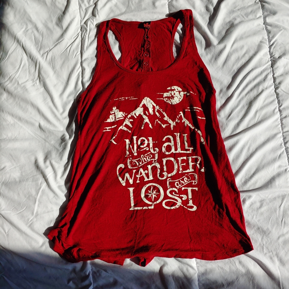 Open back tank top